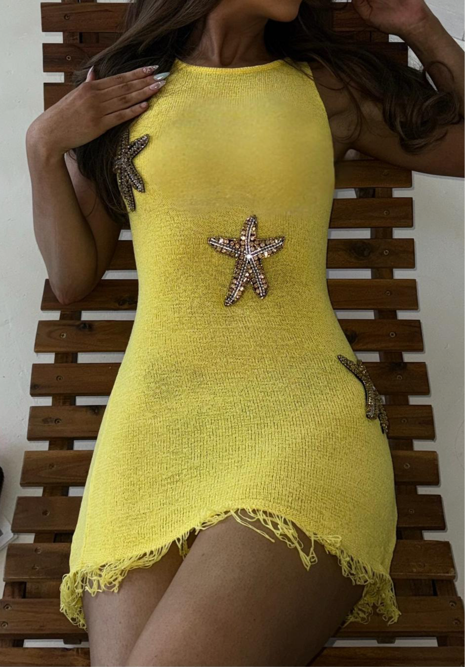 Ariel Yellow Starfish Dress