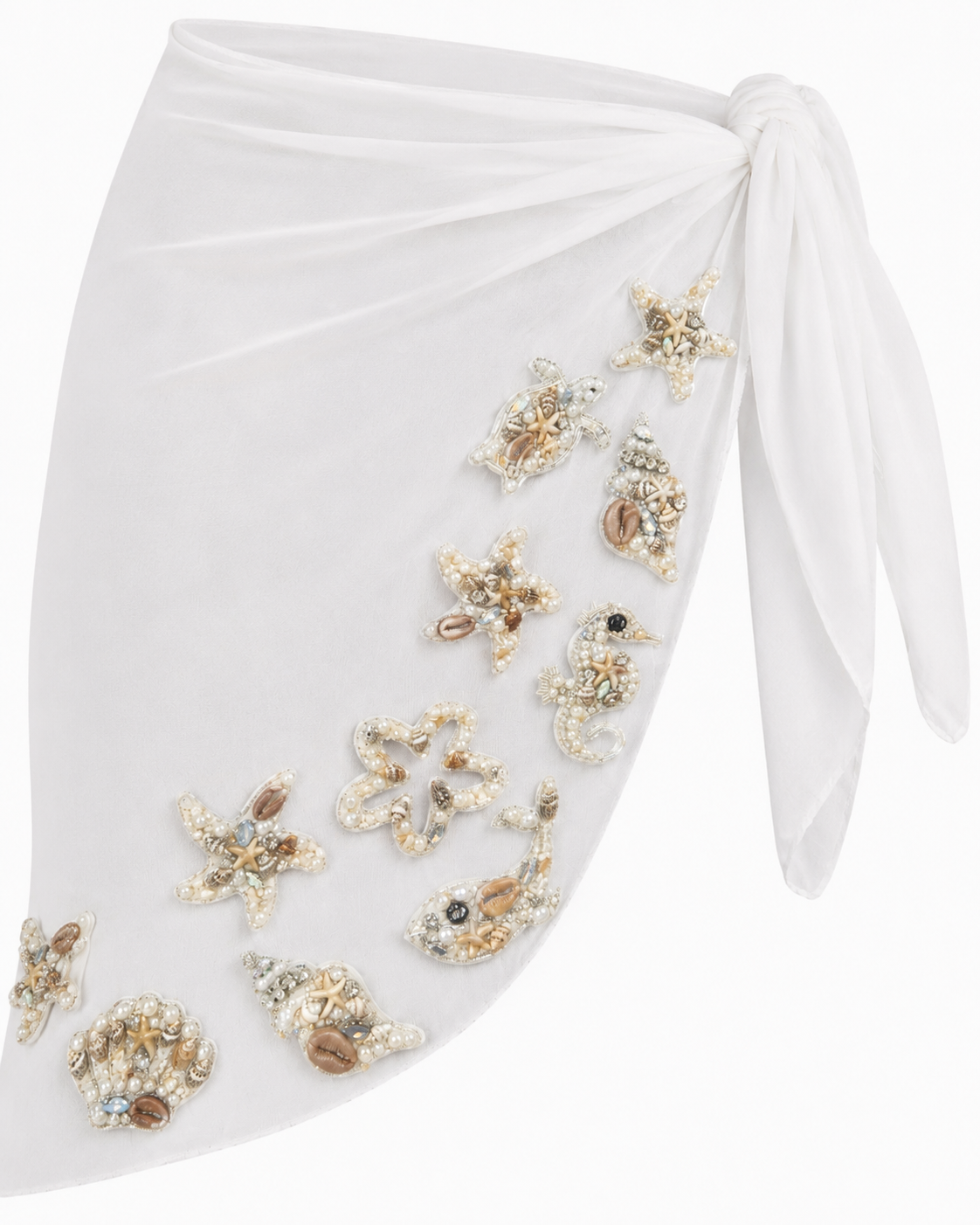 MARINA Sarong White MADE TO ORDER 5-7 DAYS