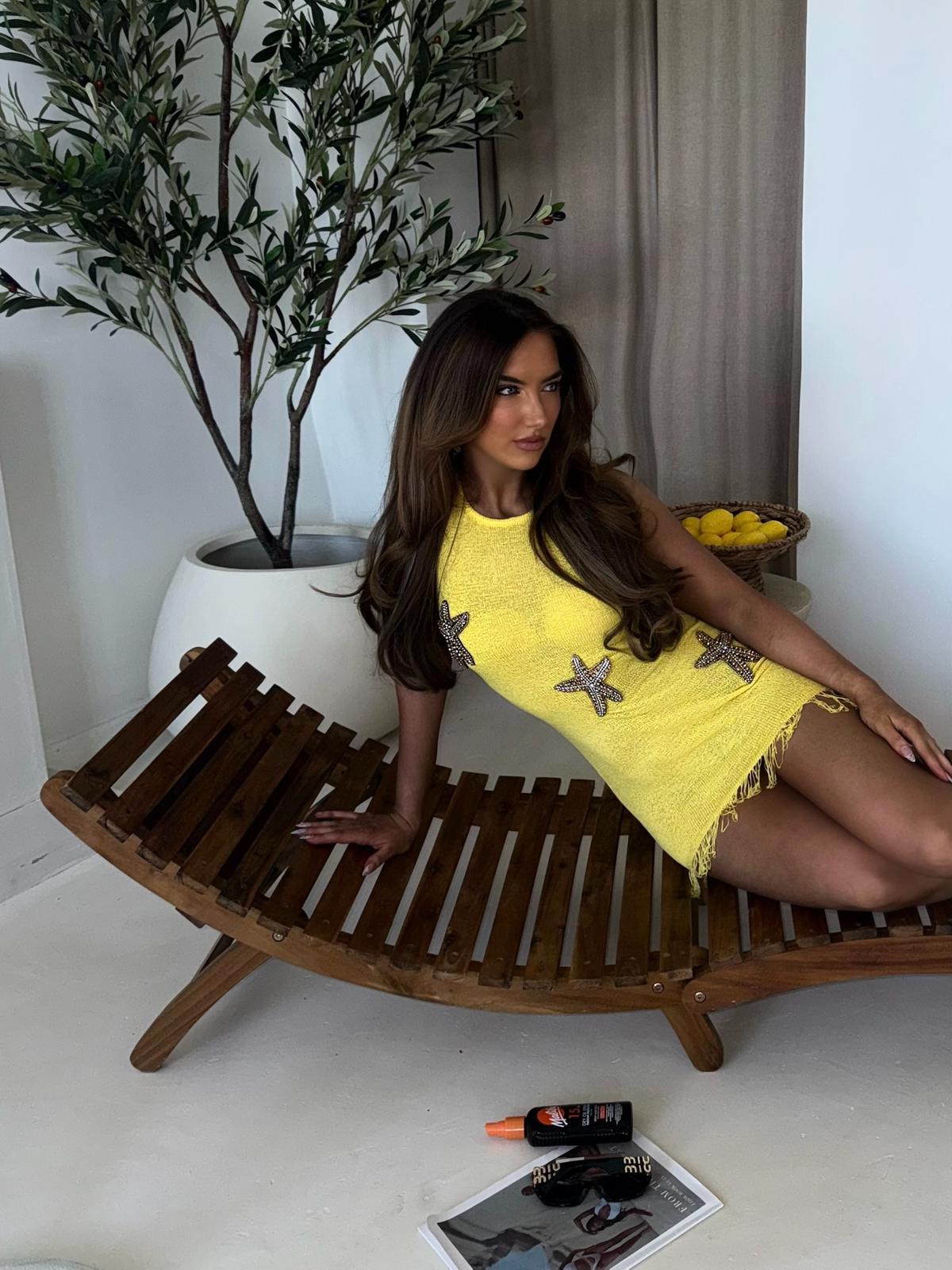 Ariel Yellow Starfish Dress