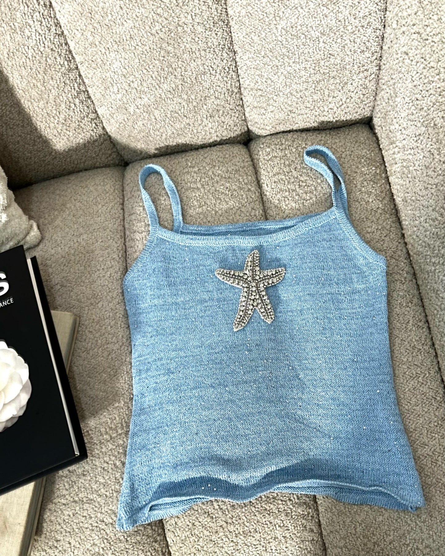 Azibi Blue Vest Top