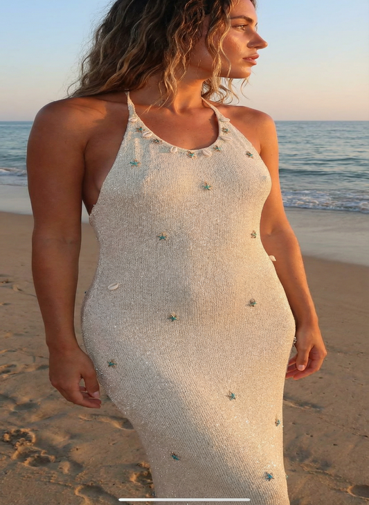 Elara Maxi Cream Maxi Seashell Finish