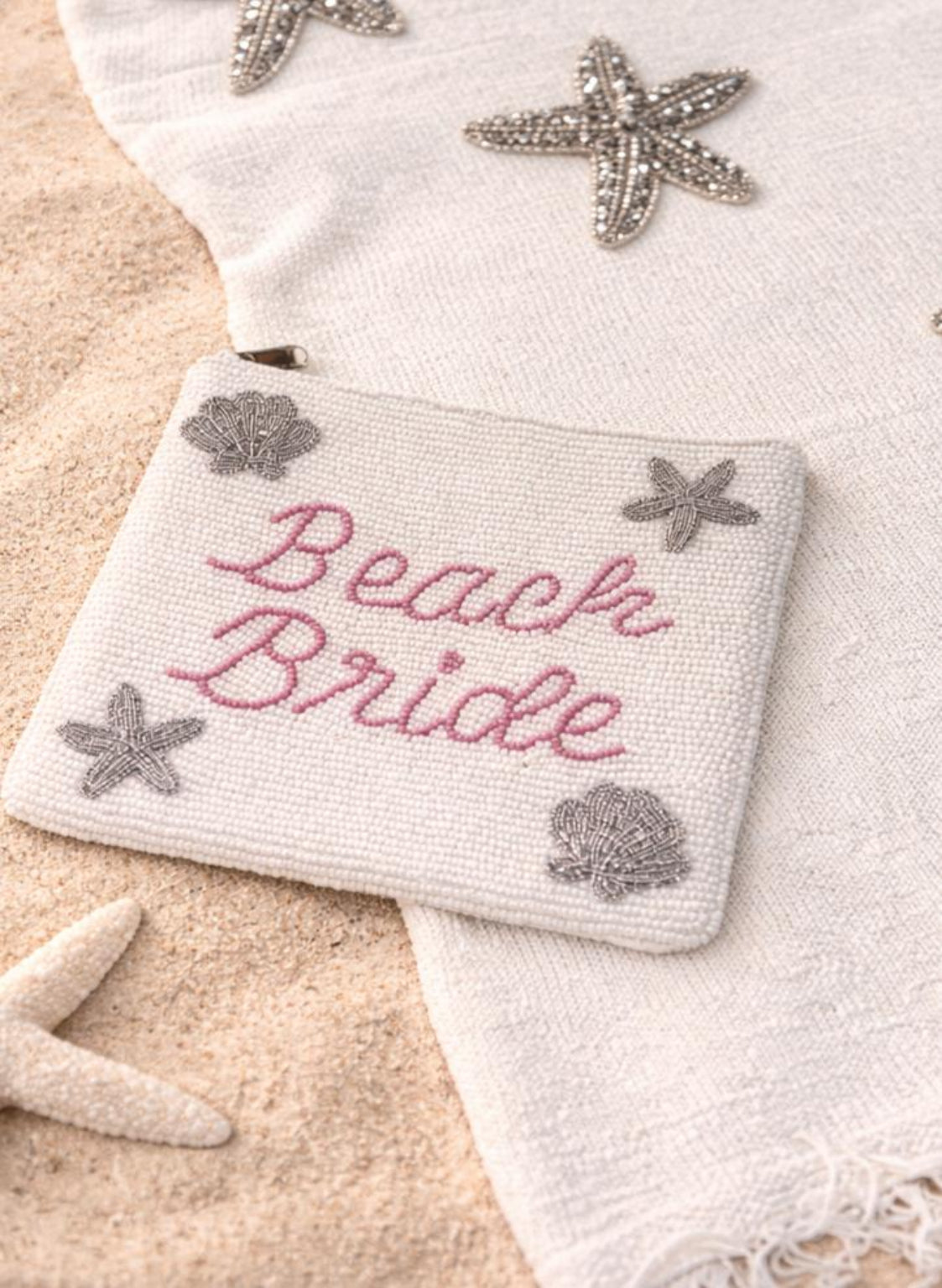 Beach Bride Hand-Embellished Clutch Bag