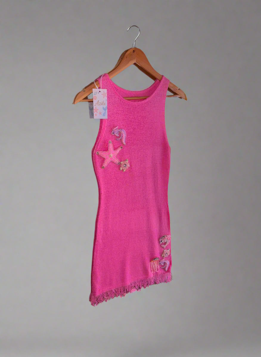 Ariel Under the Sea Mini Dress Pink