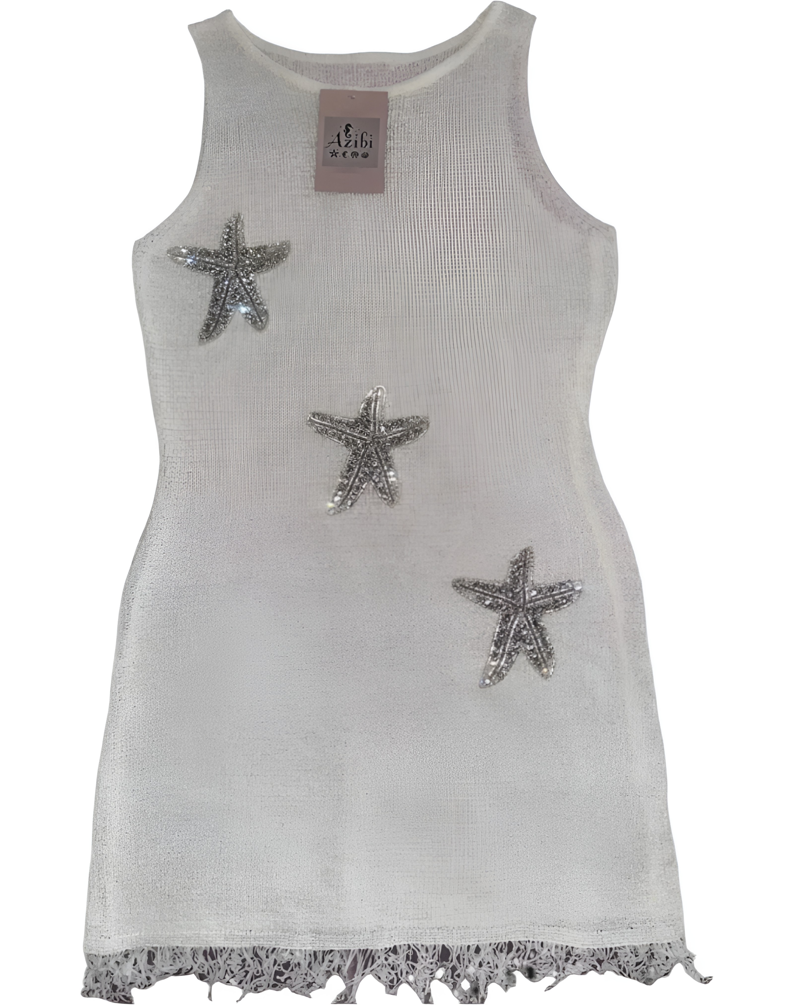 Ariel White Starfish Dress S (6/8) Ariel White Starfish Dress S (6/8)